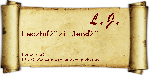 Laczházi Jenő névjegykártya